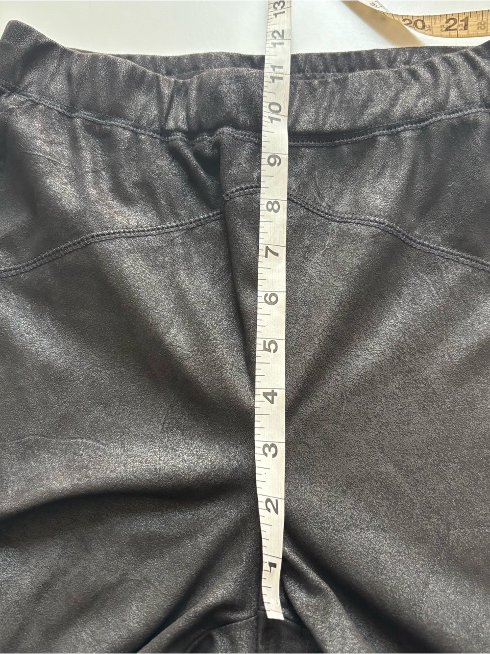 Free People faux suede black leggings Small ankle length moto edgy grunge goth - Picture 14 of 15